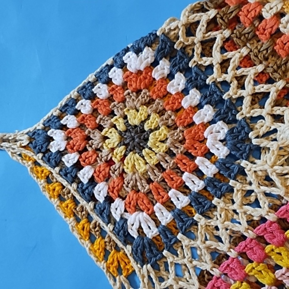 NWT Multicolor Boho Crochet Fringe Top - Picture 5 of 16